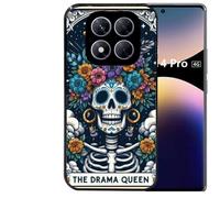 Coque Noire Pour Redmi Note 14 Pro 4g Tete De Mort Drama Queen