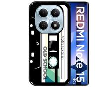 Coque Noire pour Redmi Note 15 4G Cassette avec Votre Texte
