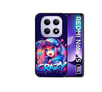 Coque noire pour Redmi note 15 5G et POCO M8 5G avec motif anime crazy