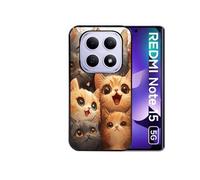 Coque noire pour Redmi note 15 5G et POCO M8 5G avec motif chat smile