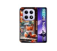 Coque noire pour Redmi note 15 5G et POCO M8 5G avec motif renard et fox anime