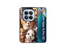 Coque noire pour Redmi note 15 PRO 5G avec motif chien smile