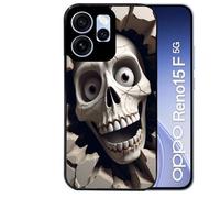 Coque noire pour RENO 15 F et 15 FS 5G mort squelette smile