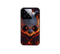 Coque noire pour Xiaomi 14 avec motif panda very angry