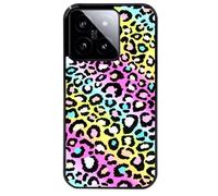 Coque Noire Pour Xiaomi 14 Motif Leopard Tie Dye