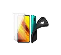 Coque noire pour Xiaomi Redmi Note 9 Pro + 2 Verres Trempés