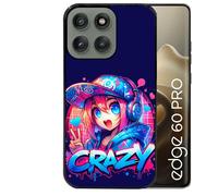 Coque noire Taperso pour EDGE 60 PRO avec motif anime crazy