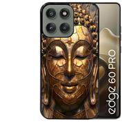 Coque noire Taperso pour EDGE 60 PRO avec motif bouddha et mosaique