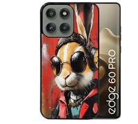Coque noire Taperso pour EDGE 60 PRO avec motif lapin tag