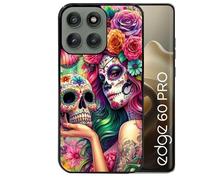 Coque noire Taperso pour EDGE 60 PRO avec motif tete de mort calavera skull