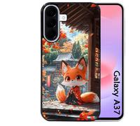 Coque noire Taperso pour Galaxy A37 avec motif renard et fox anime