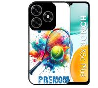 Coque noire Taperso pour Honor X5C PLUS et X5C avec motif tennis raquette personnalisee