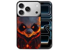 Coque noire Taperso pour Iphone 17 PRO avec motif panda very angry
