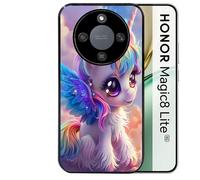 Coque noire Taperso pour Magic 8 LITE avec motif licorne style anime