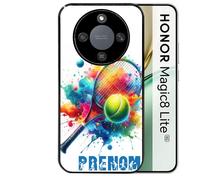 Coque noire Taperso pour Magic 8 LITE avec motif tennis raquette personnalisee