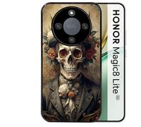 Coque noire Taperso pour Magic 8 LITE avec motif tete de mort chapeau