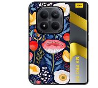 Coque noire Taperso pour POCO M8 PRO 5G avec motif fleur coquelicot