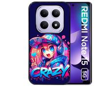 Coque noire Taperso pour Redmi note 15 5G et POCO M8 5G avec motif anime crazy