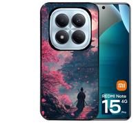 Coque noire Taperso pour Redmi note 15 PRO 4G avec motif samourai cerisier