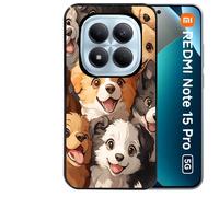 Coque noire Taperso pour Redmi note 15 PRO 5G avec motif chien smile