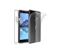 - Coque Nokia 7 Etui Housse Silicone TPU Souple Anti-Choc ULTRA FINE INVISIBLE, Transparent + Film protection écran en VERRE Trempé [Dimensions