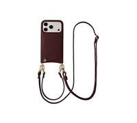 Selencia Coque de télephone Nova avec cordon et porte-cartes pour Apple iPhone 17 Pro - Bold Burgundy