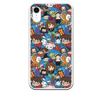 Coque officielle Harry Potter compatible avec iPhone XR avec motif mélange d'amulettes magiques - Coque en silicone TPU souple transparente