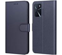 Coque Oppo A16 / A16s Bleu ,Aurstore Housse avec languette Etui Pochette En Cuir PU Multifonction,Protection En 360