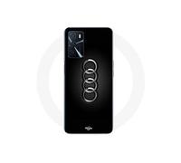 Coque Oppo A16S Logo de voiture Audi front noir