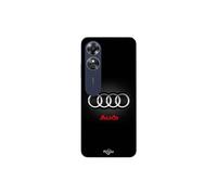 Coque Oppo A17 Logo de voiture Audi gris et rouge