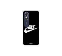 Coque Oppo A17 nike logo blanc front noir