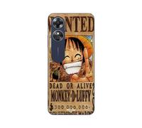 Coque Oppo A17 One Piece Wanted Poster Monkey D. Luffy