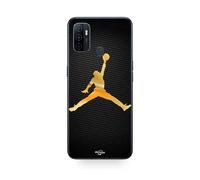 Coque Oppo A32 Jordan logo 23 nike basketball couleur dorée