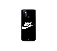 Coque Oppo A32 nike logo blanc front noir
