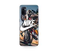 Coque Oppo A32 Nike Logo Blanc Roue Moto