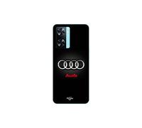 Coque Oppo A57s 4G Logo de voiture Audi gris et rouge