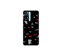 Coque - MANIACASE - Oppo A57s 4G - NIKE JORDAN - Souple - Noir, Blanc, Rouge