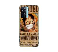 Coque Oppo A57s 4g One Piece Wanted Poster Monkey D. Luffy