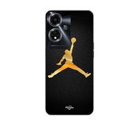 Coque Oppo A59 5G Jordan logo 23 nike basketball couleur dorée