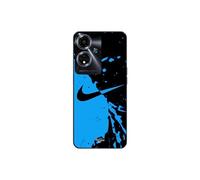Coque Oppo A59 5g Nike Logo Couleur Noir Et Bleu