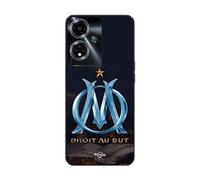 Coque Oppo A59 5G OM logo bleu et dorée stade