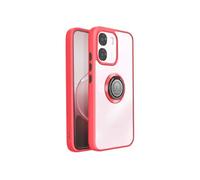 Coque Oppo A6 / A6x - Anneau Magnétique, Finition Givrée, Rouge