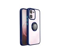 Coque Oppo A6 Pro - Anneau Magnétique, Finition Givrée, Bleu