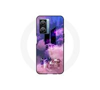 Coque - MANIACASE - Oppo A77 5G - Souple - Logo BTS - Blanc