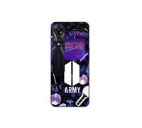Coque - MANIACASE - Oppo A78 5G - Noir - BTS army logo - Souple