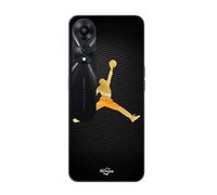 Coque Oppo A78 5G Jordan logo 23 nike basketball couleur dorée