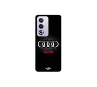 Coque Oppo A80 Logo de voiture Audi gris et rouge