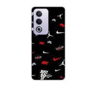 Coque Oppo A80 Nike Jordan Blanc Rouge Fond Noir