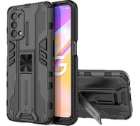 Coque Oppo Find X3 Lite - Protection 360° Pc+Tpu Antichoc Militaire Renforcée Bumper Anti-Chute Antidérapante Avec Support/Anneau Magnétique Et Plaque Voiture - Noir
