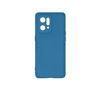 Coque Oppo Find X5 Silicone Semi-rigide Finition Soft-touch Fine Bleu